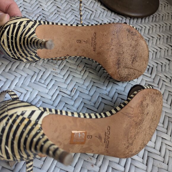 Coach stripe kitten heel sandal - Picture 5 of 6